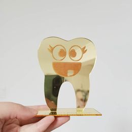 Party Supplies 12pcs Custom Dental Care DIY Teeth Shape Acrylic Mirror Decors Decals For Dentist Clinic Table Favours