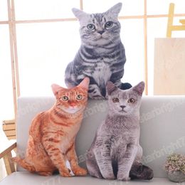 50cm Simulation Plush Cat Pillows Soft Stuffed Animals Cushion Sofa Decor Cartoon Plush Toys for Children Kids Gift