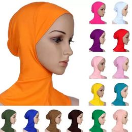 Party Hats Muslim Women Ninja Head Cover Bonnet Hat Underscarf Cap Bonnet Full Cover Amira Niquab Arab Hair Loss Random Color t1027