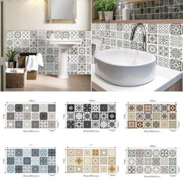 Wall Stickers 1pc 50 100cm Grey Pattern Frosted Tile Paper Floor Sticker Kitchen Bathroom Decor Waterproof Wear-resisting PVC