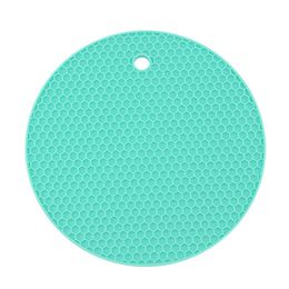 Silicone Trivets Mats for Hot Pots and Pans 17.5cm Round Multipurpose Non-Slip Heat Resistant Mat for Kitchen Counter