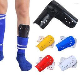 Knee Pads 1 Pair Football Shin Plastic Soccer Guards Leg Protector For Kids Adult Protective Gear Breathable Guard Blue Red