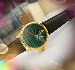 Red blue green dial bee skeleotn quartz watch 38mm business switzerland highend luxury genuine leather women mens elegant wristwatches montre de luxe gifts