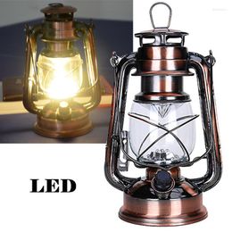 Portable Lanterns 1 Pcs LED Oil Lamp Iron Candlestick 2022 Candle Kerosene Lamps Alcohol Lighting Novelty Gift Christmas Decoration