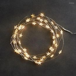 Strings 60 Stars Christmas Lights Battery Operated Adapter Usb Fairy Curtain Indoor Bedroom Led String Wedding Decoration Diy