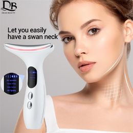Face Care Devices EMS Neck Face Beauty Device 3 Colours LED Pon Therapy Skin Tighten 4 Modes Reduce Double Chin Anti Wrinkle Remove Skin Care 221027