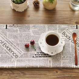 Table Napkin Retro Home English Spaper European Style Cloth Tea Towel Pad Background