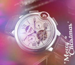 Luxury Superior Quality Big Watch Mens Automatic Mechanical Clock Stainless Steel Case 5TM Waterproof Calendar Flywheel Orologio di lusso Wristwatch