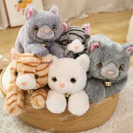 35/45CM Lovely Simulation Lying Cat Plush Toys Kawaii Stuffed Soft Animal Dolls for Children Girls Birthday Christmas Gifts