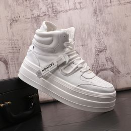 Dress British Wedding Designer Lace-up Party Shoes Fashion High Top Canvas Vulcanized Casual Sneakers Round Toe Thick Bottom Driving Walking Loafers Y187 686