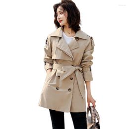 Women's Trench Coats Fashion Windbreaker Women's Clothing British 2022 Spring Autumn Korean Loose Long For Women Clothes Khaki M369