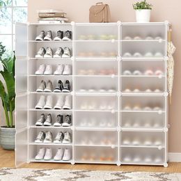 Clothing Storage Multi-layer Combinable Plastic Shoe Cabinet Detachable Dust-proof Household Standing Space-saving Shoes Holder