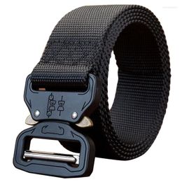 Belts Unisex Nylon Belt Quick Release Alloy Insert Buckle Men Outdoor Sport Tactics Casual And Women Cowboy