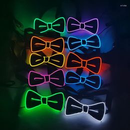 Party Decoration LED Luminous Bow Tie Bar Night Dance Korean Clothing Happy Birthday Decor Glow Favour