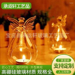 Candle Holders Crystal Fashion Holder Creative Angel Glass Tea Light Home Party Decor Candlestick Decoration DF50CH