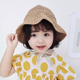 Hats Fashion Lace Belt Baby Hat Summer Straw Girl Cap Outdoor Beach Children Panama Princess And Caps For Kids