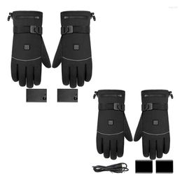 Cycling Gloves Electric Heating Touchscreen Warm Windproof Waterproof Battery