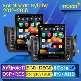 Carplay 2 din Android 11 Car dvd Radio Multimedia Video Player for Nissan Sylphy B17 Sentra 12 2013 2014-2017 Tesla Style GPS