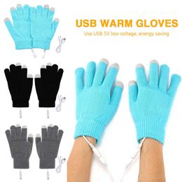 Ski Gloves USB Hand Heating Gloves Portable Soft Wearable Winter Mittens Adjustable Heat Waterproof Cycling Skiing fish Accessories L221017