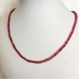 Chains Hand Knotted 2 4mm Emeralds Red Rubies Necklace 45cm Fashion Jewellery