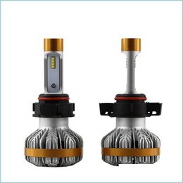 Car Headlights Pampsee 2Pcs Car Led Headlight Z7 60W 8000Lm 6500K H7 H1 H11 9005 Single Beam 9V 36 V Bbs For Cars Drop Delivery 2022 Dh41C