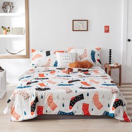 Blankets Soft Skin-Friendly Thin Quilt Or Blanket On Beds And Sofas At Home Trendy Printed Throw For A Good Sleep In Summer