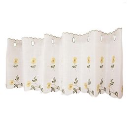 Curtain Restaurant With Daisy Bedroom Privacy Protection Kitchen Balcony Kids Room Small Half Window Cafe Short Home Decor