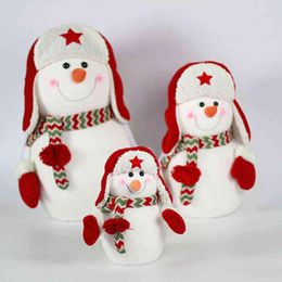 Christmas Decorations Chrismas Lei Feng Hat Snowman Dolls Venue Layout Decor Items Children's Gifts Navidad Ornaments RRA246