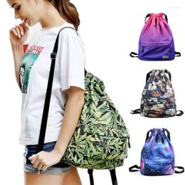 Outdoor Bags Drawstring Portable Sports Bag Thicken Belt Riding Backpack Gym Shoes School Clothes Backpacks