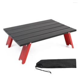 Camp Furniture Camping Mini Table For Outdoor Picnic Portable Foldable Barbecue Desk Folding Computer Bed Ultra Light Metal