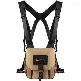 Telescope Eyeskey Universal Binocular Bag/Case With Harness Durable Portable Binoculars Camera Chest Pack Bag For Hiking Hunting