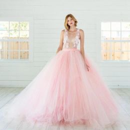 Skirts Pretty Pink Puffy Tulle Ball Gowns 2022 Lush Long For Bridal Zipper Custom Made Women Skirt