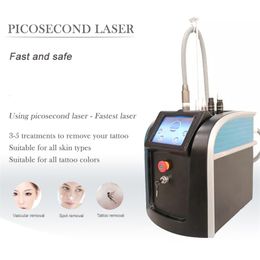 Portable Picosecond Laser Machine Tattoo Pigment Removal Pico Nd Yag 755nm 532nm 1064nm Black Doll Skin Rejuvenation Beauty Salon Device