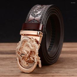 Belts Men's Leather Ratchet Dress Belt- Length Is Adjustable Designer For Men