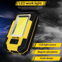 Portable Lanterns Super Bright Camping Light Rechargeable Magnetic Work Lamp 3 Lighting Modes LED Base & Clip Built-in Battery COB