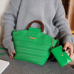 Evening Bags Green Women's Tote Bag 2022 Fashion Trend Child-mother Women Large Capacity Handbags Luxury Hand-held Messenger Shoulder