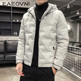 jacketEAEOVNI Mens Winter Jacket Long Sleeve Warm Puffer Jacket Men Hooded Down Jackets Wind-Resistant Breathable Coat Men Hoodies