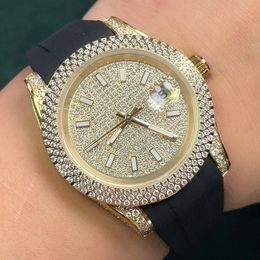 Diamond Watch Mans Watch 40mm Automatic Mechanical WristWatches Business Rubber Montre De Luxe Movement Watches for Men