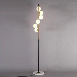 Floor Lamps Nordic Lamp Postmodern Simple Design Glass Bedroom Creative Art Home Decoration Living Room Standing Lights