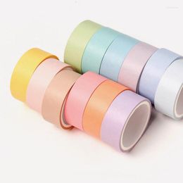 Gift Wrap 12pcs/pack Makaron Pure Color Scrapbooking Washi Tape Set Two Size Available Cute Masking Dairy Planner Decoration
