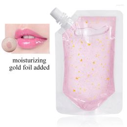 Lip Gloss 100ml Temperature Color Change With Gold Foil Moisturizing Base Gel DIY Lipgloss Lips Makeup