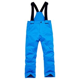 Skiing BIB Pants New Sty Kids Boys Girls High Quality Windproof Waterproof Ski Children Warm Winter Snow Snowboard Trousers L221025