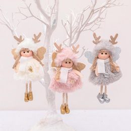 Christmas Decorations Cute Angel Plush Doll Pendant For Tree Ornament Year Decoration Kids Gifts Home Decor Navidad