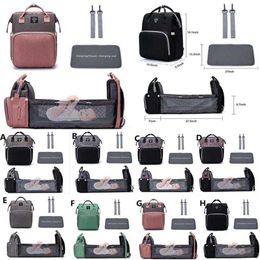 Shoulder Bags Diaper Bags 8 Styles Mummy Maternity Portable Foldable Cribs Travel Backpack Designer Nursing for Baby Care S216y