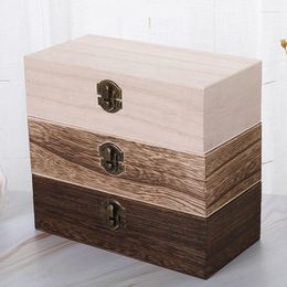 Jewellery Pouches Vintage Wooden Storage Box With Metal Lock Large Size Storing Organiser Treasure Chest Home Decor