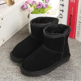 2022 Inverno nova marca infantil garotas botas sapatos de moda quente crian￧a meninos crian￧as garotas de neve para crian￧as sapatos de pel￺cia curta casual