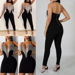 Women's Jumpsuits Women's & Rompers Women Jumpsuit Long Sleeve Pants Sexy Playsuit Bodysuit Clubwear Trousers Skinny Outfit 2022