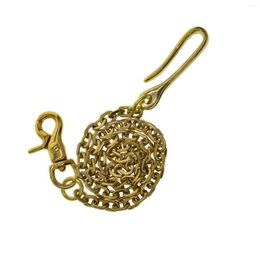 Keychains Fine Brass Wallet Jean Chains Japanese Fish U Hook Bolt Lock Spring Swivel Clasp Italian Flat Cross Link Chain Gift For Friend