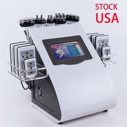 Face Care Devices 6 In 1 40K Ultrasound Cavitation Machine Vacuum RF Radio Frequency 8 Pads Lipo Laser Slimming Device For Beauty Equipment 221027