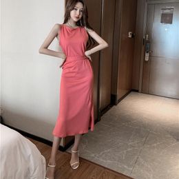 Casual Dresses Pink Black Robe Femme Ete Vestidos Verano Summer O-neck Long Dress Women Elegant Sexy Fashion Female Off Shoulder